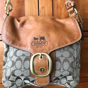Coach Bleecker Signature Flap Shoulder Bag